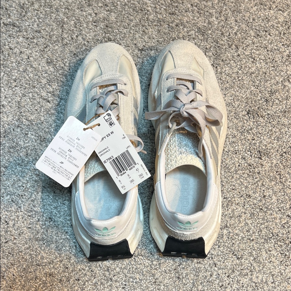 Adidas Cream and Black Sneakers